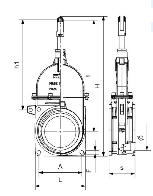TAJADERA 2 BRIDAS 5" Ø 120 mm PERLA RIV 10