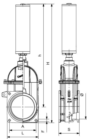 TAJADERA NEUMATICA DOBLE EFECTO 6" Ø 143mm RIV 33 CENTURION