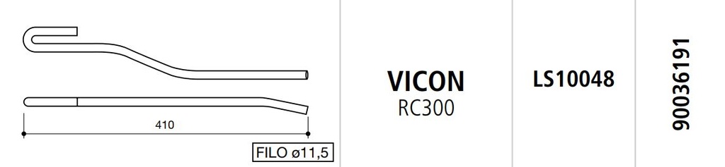 VARILLA RASTRILLO VICON RC300 IZQDA. LS10048