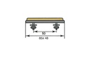REFLECTOR AMBAR RECTANGULAR AUTOADHESIVO 100X45 MM