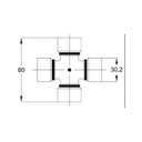 CRUCETA NUDO TRANSMISION ref 2150  30,2-80mm -06