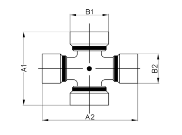 CRUCETA PARA NUDOS HOMOCINETICOS 89x36-106x32mm Ref. 636