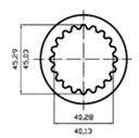 ADAPTADOR TOMA DE FUERZA 1-3/4" Z.20 (HEMBRA) A 1-3/8" Z.6 (MACHO)