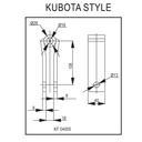 KIT TRIPUNTAL ADAPTABLE A  KUBOTA GEMELA Ã˜13mm