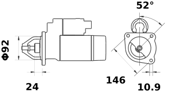 MOTOR DE ARRANQUE New Holland MAHLE MS291