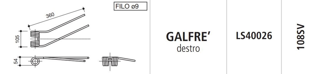 MUELLE RASTRILLO GALFRE DC LS40026