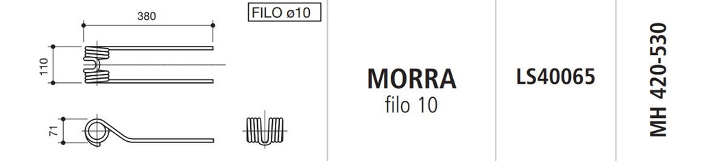 MUELLE RASTRILLO MORRA 10 LS40065