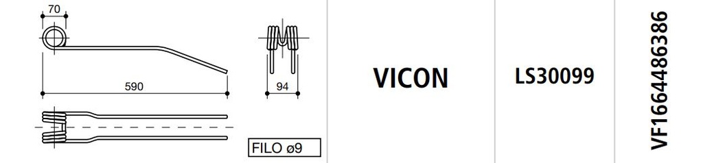 MUELLE RASTRILLO VICON LS30099