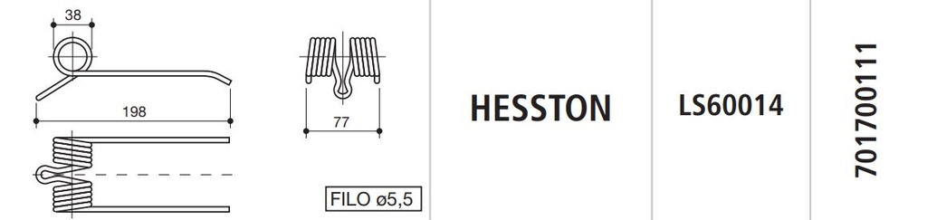 MUELLE ROTOEMPACADORA HESSTON LS60014