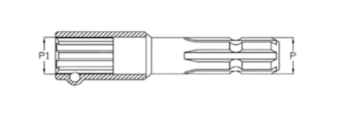[MGD303.2] ADAPTADOR / ALARGADOR TOMA DE FUERZA 1-3/8" Z.6 (HEMBRA) A 1-3/8" Z.6 (MACHO)