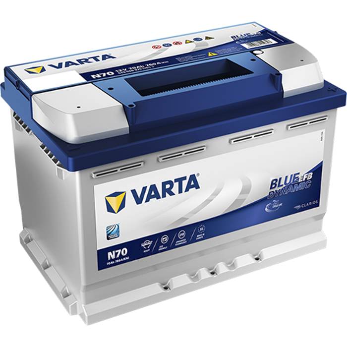 [VRTN70] BATERÍA VARTA BLUE DYNAMIC EFB 70Ah 760 278x175x190