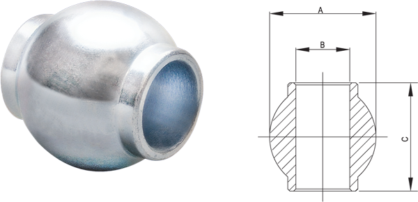 [KEXTLB603251] BOLA CON COLLARIN 60x51x32 mm TLB603251