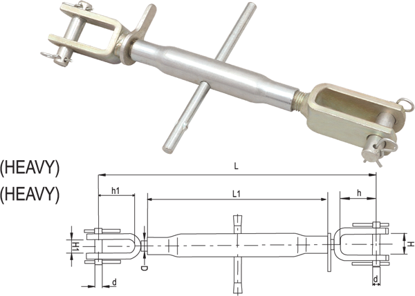 BRAZO TENSOR AJUSTABLE DOBLE HORQUILLA 200mm REF. KALA1900