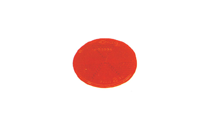 [RIN704R.00] CATADIOPTRICO ADHESIVO ROJO  Ø 80 mm