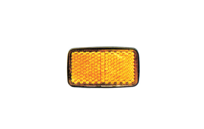 [RIN768A.00] CATADIOPTRICO AMBAR CON BASE DE 2 TORNILLOS 85X48 mm