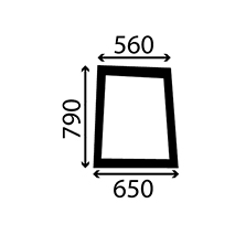 [GDC2610373] CRISTAL LATERAL IZQUIERDO TINTADO-ABOMBADO Adaptable a FORD / FIAT / NEW HOLLAND