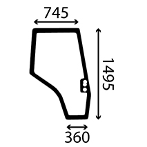 [GDC3806599] CRISTAL PUERTA DERECHA NO TINTADO - ABOMBADO Adapt. a MASSEY FERGUSON