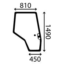 [GDC3808655] CRISTAL PUERTA DERECHO ABOMBADO Y TINTADO Adapt a MASSEY FERGUSON / VALTRA