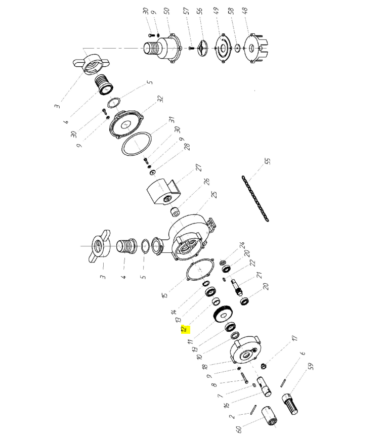 [HRT04H1000012] Casquillo bomba centrífuga Hertell H-1000 (N.12)