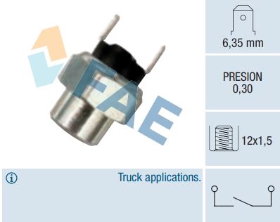 [FAE27010] Interruptor luz de stop neumático FAE 27010