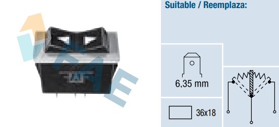 [FAE62230] Interruptor universal FAE 62230 Pulsador (No inversor)