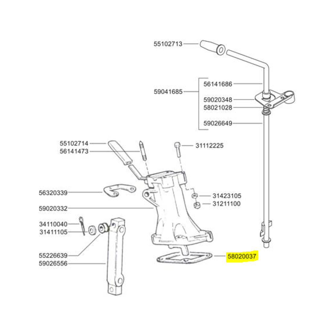 [RIMBCS0020037] JUNTA COLUMNA MANILLAR BCS 58020037