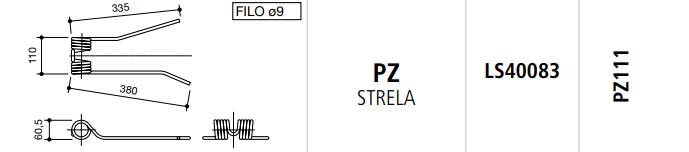 [SPILS40083] MUELLE RASTRILLO PZ STRELA ANCHO DERECHA LS40083