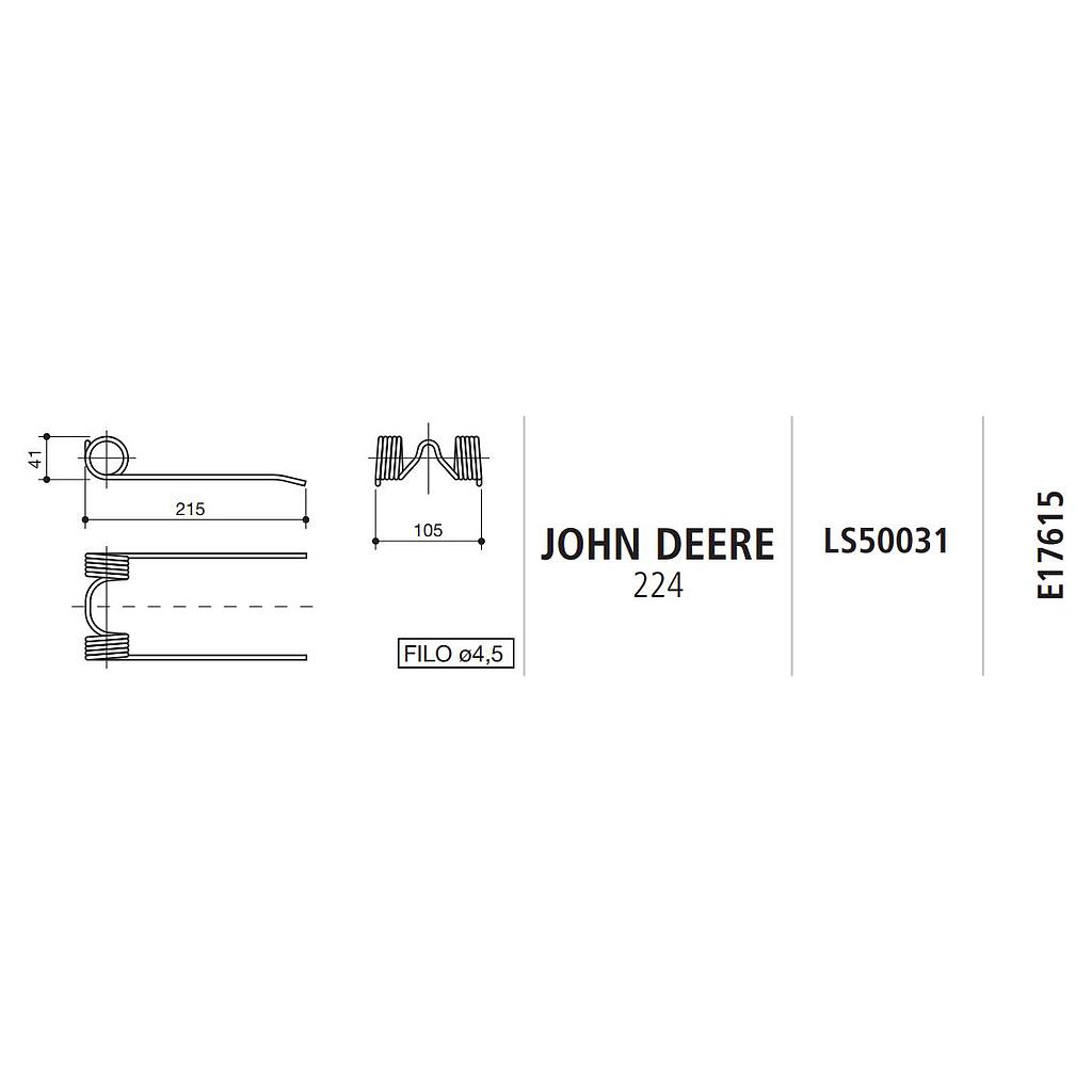 [SPILS50031] MUELLE RETENEDOR JOHN DEERE 224 LS50031