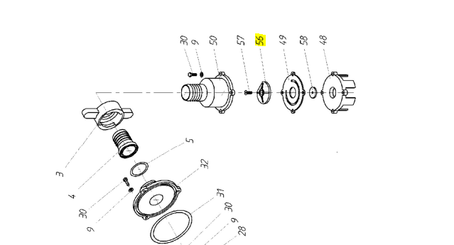 [HRT04H1000056] Membrana para bomba centrífuga HERTELL H-1000 (N.56)
