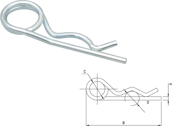 PASADOR "R" 7x163 mm (Bolsa 5ud)
