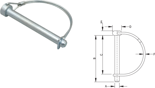 [KEXSLPR650] PASADOR SEGURIDAD 6x50mm CON MUELLE LATERAL