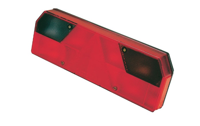 [RIN758.00] PILOTO UNIVERSAL DERECHO CON TRIANGULO Y LUZ DE MATRICULA 421x75mm RINDER 758.00