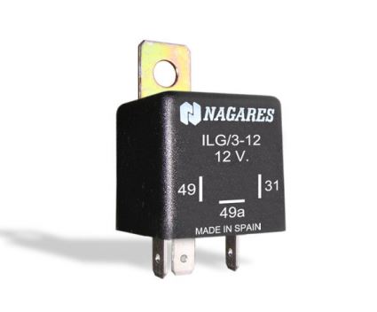 [MAHMFL2] RELE INTERMITENCIA 12V. LED (Norma DIN) CON SOPORTE METALICO MAHLE MFL2