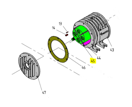 Rotor depresor HERTELL KD-3000 (N.45)