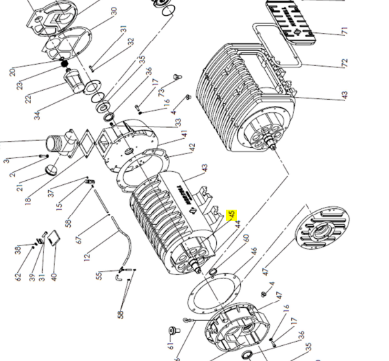 Rotor depresor Hertell KD-6500 (N.45)