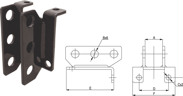 [KEXTB01] SOPORTE ENGANCHE SUPERIOR ADAPTABLE A KUBOTA REF. TB01
