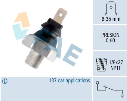 [FAE11420] Sensor presión aceite FAE 11420