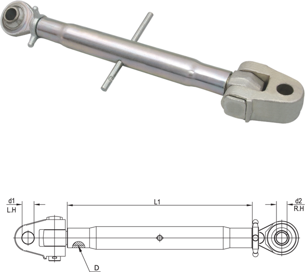 [KEXKTLAY480D-36] TERCER PUNTO RÓTULA ARTICULADA CAT 2-3 660-935 mm